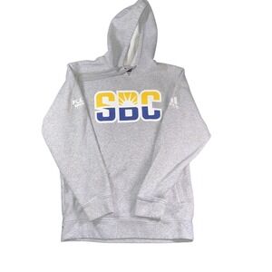 Adidas SBC Hoodie Mens Medium Gray Foley Sports Tourism Pullover Sweatshirt Logo